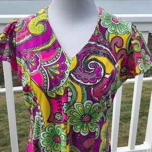 1970s vintage psychedelic dress handmade-8/10